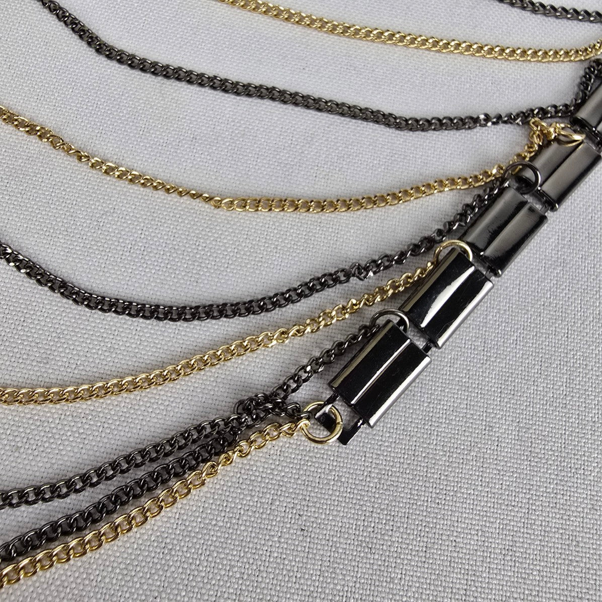 Black & Gold Chain Necklace