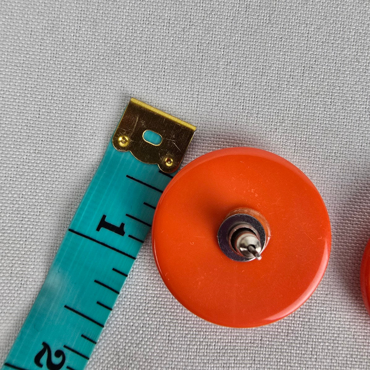 Vintage 80s Orange Plastic Statement Earrings