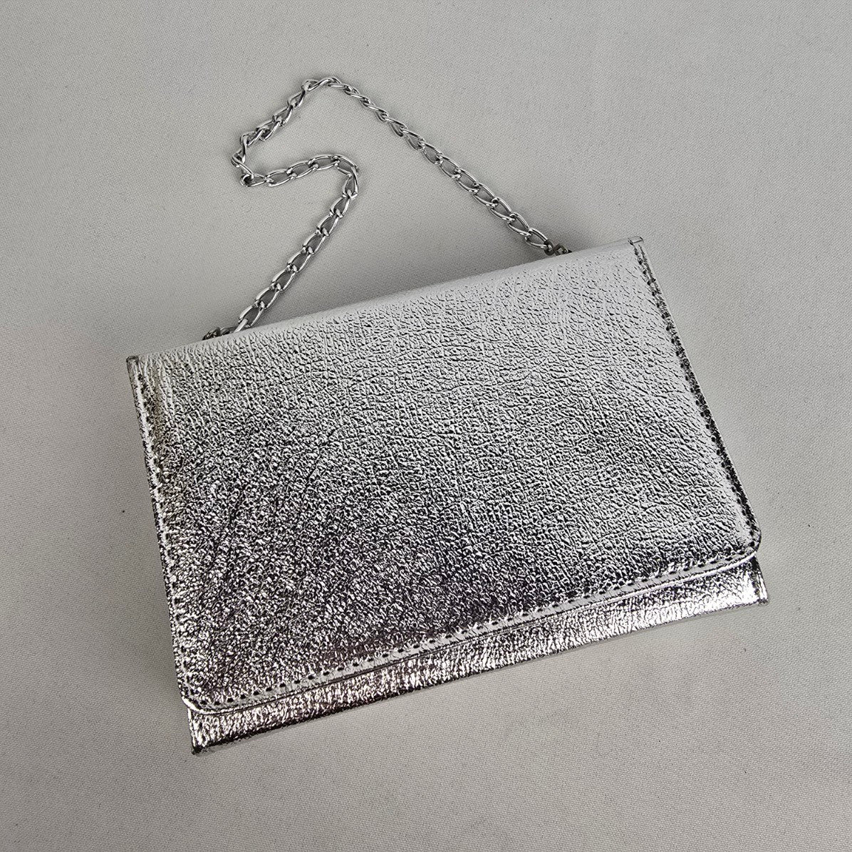 Vintage Silver Box Clutch Purse