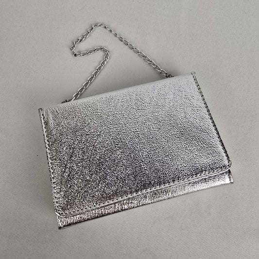 Vintage Silver Box Clutch Purse