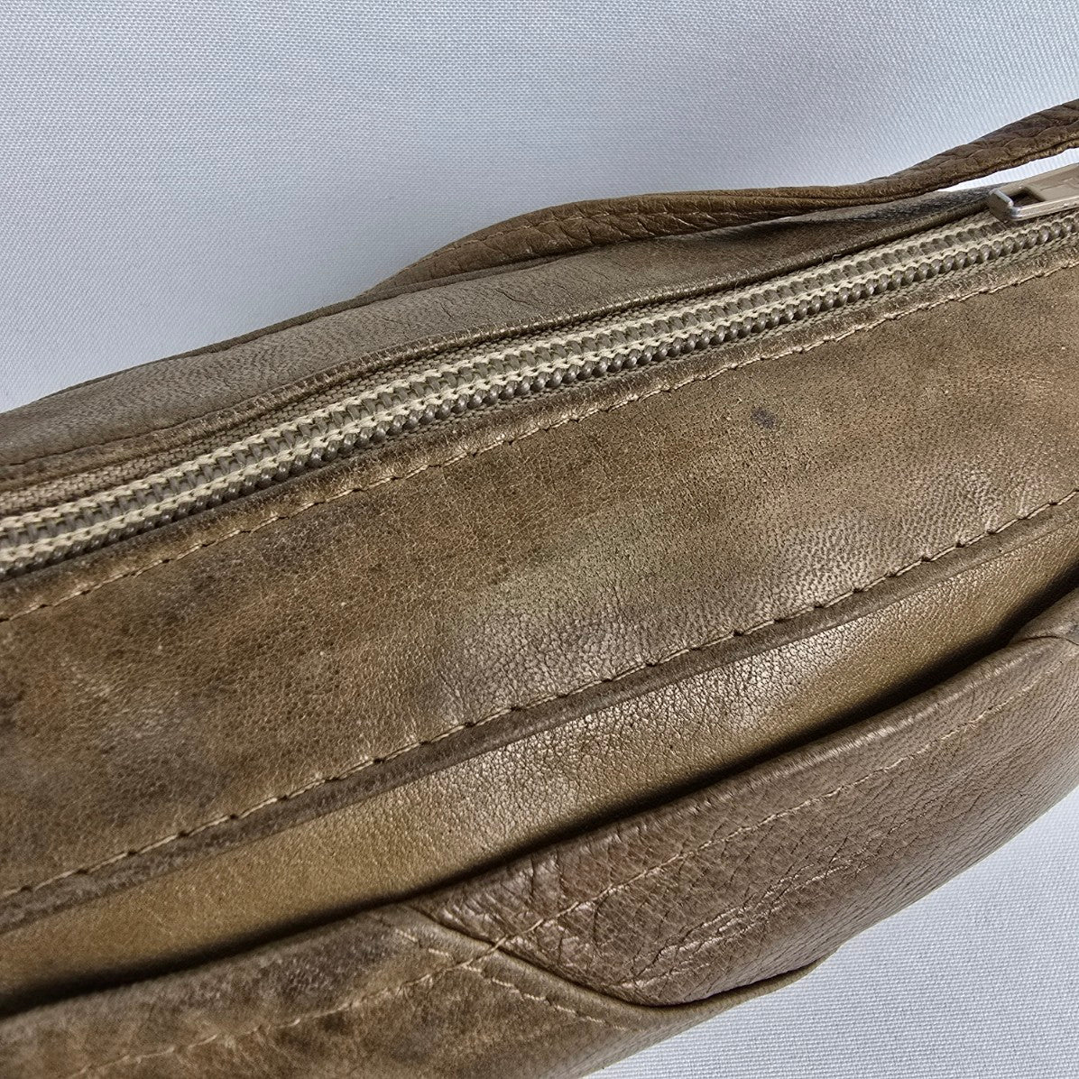 Vintage Green Leather Patchwork Mini Shoulder Purse