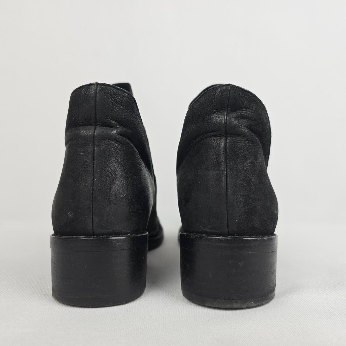 Eileen Fisher Black Leather Ankle Boots Size 7.5