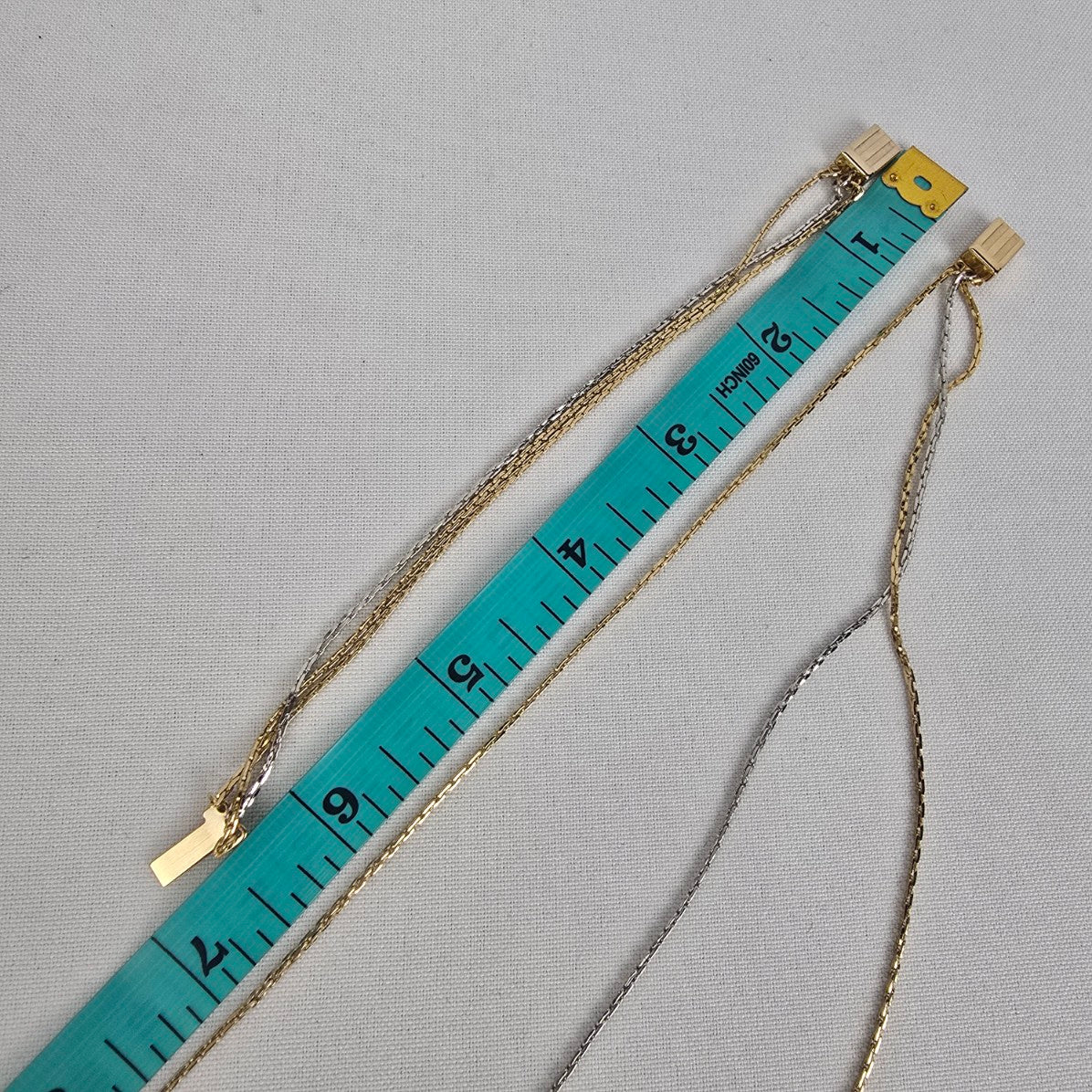 Vintage Avon Multi Tone Chain Necklace & Bracelet Set
