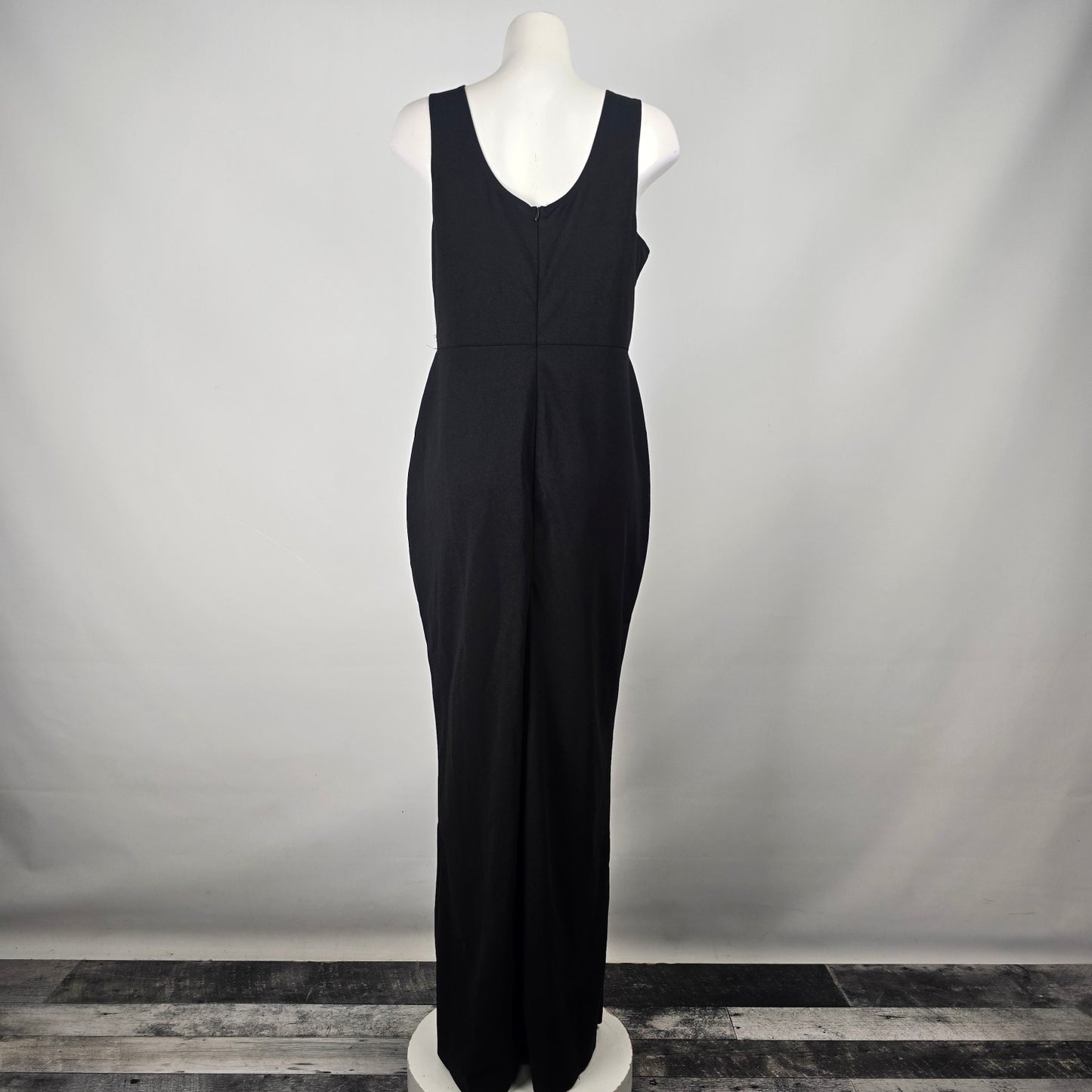 Shein Black Faux Pearl Detain Evening Gown M/L
