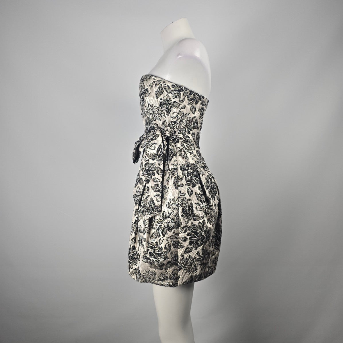 Flair Collection Black Floral Mini Dress Size M