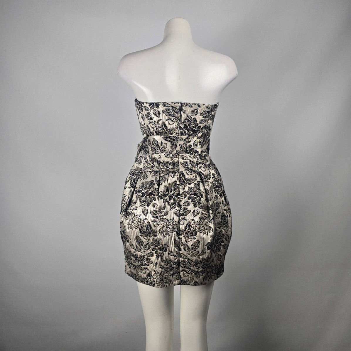 Flair Collection Black Floral Mini Dress Size M
