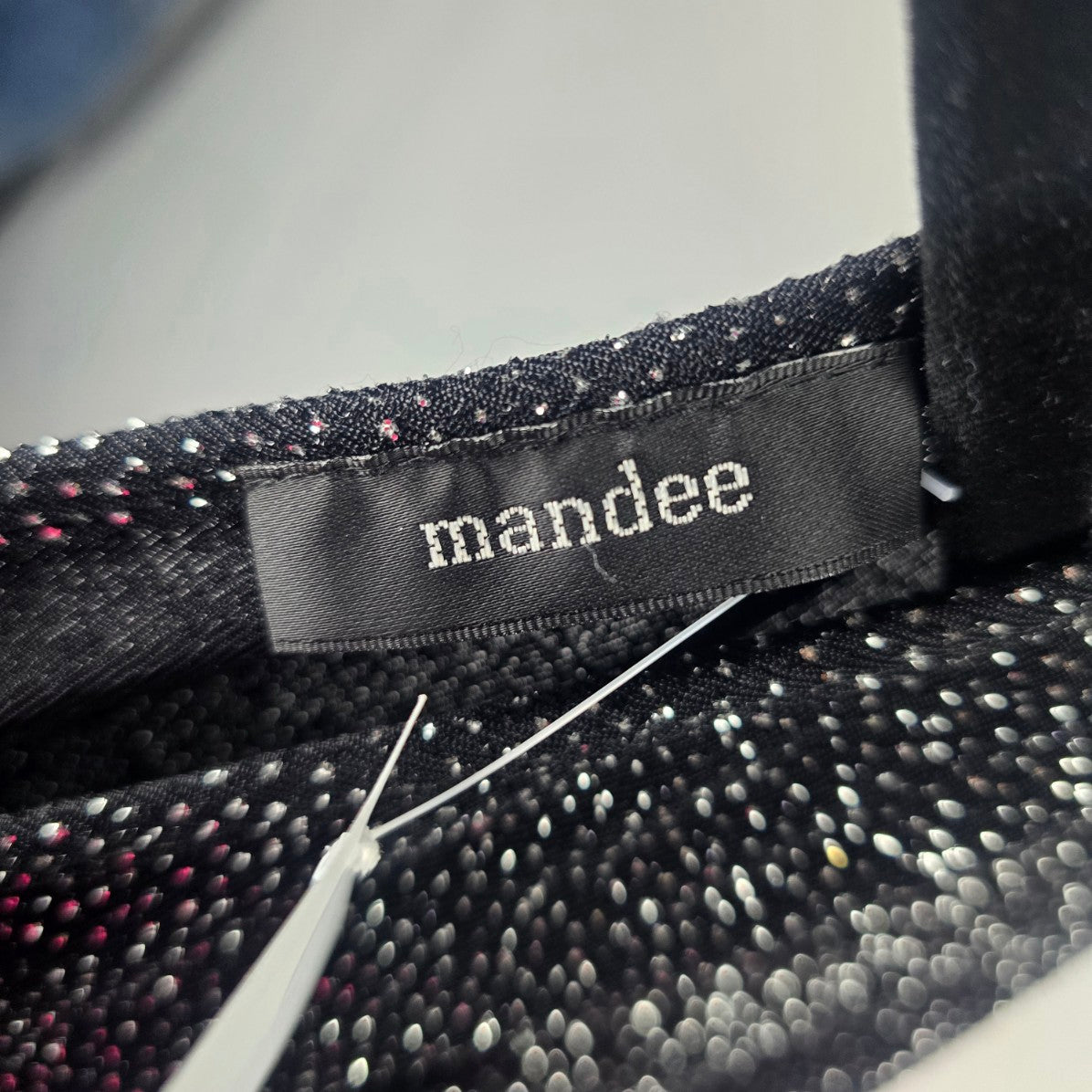 Mandee Black Sparkle Wrap Dress Size S