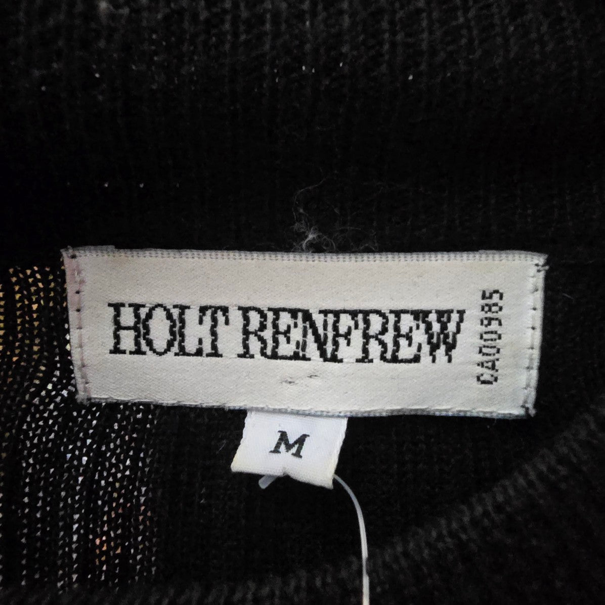 Vintage Holt Renfrew Black Wool Blend Long Sweater Dress Size M