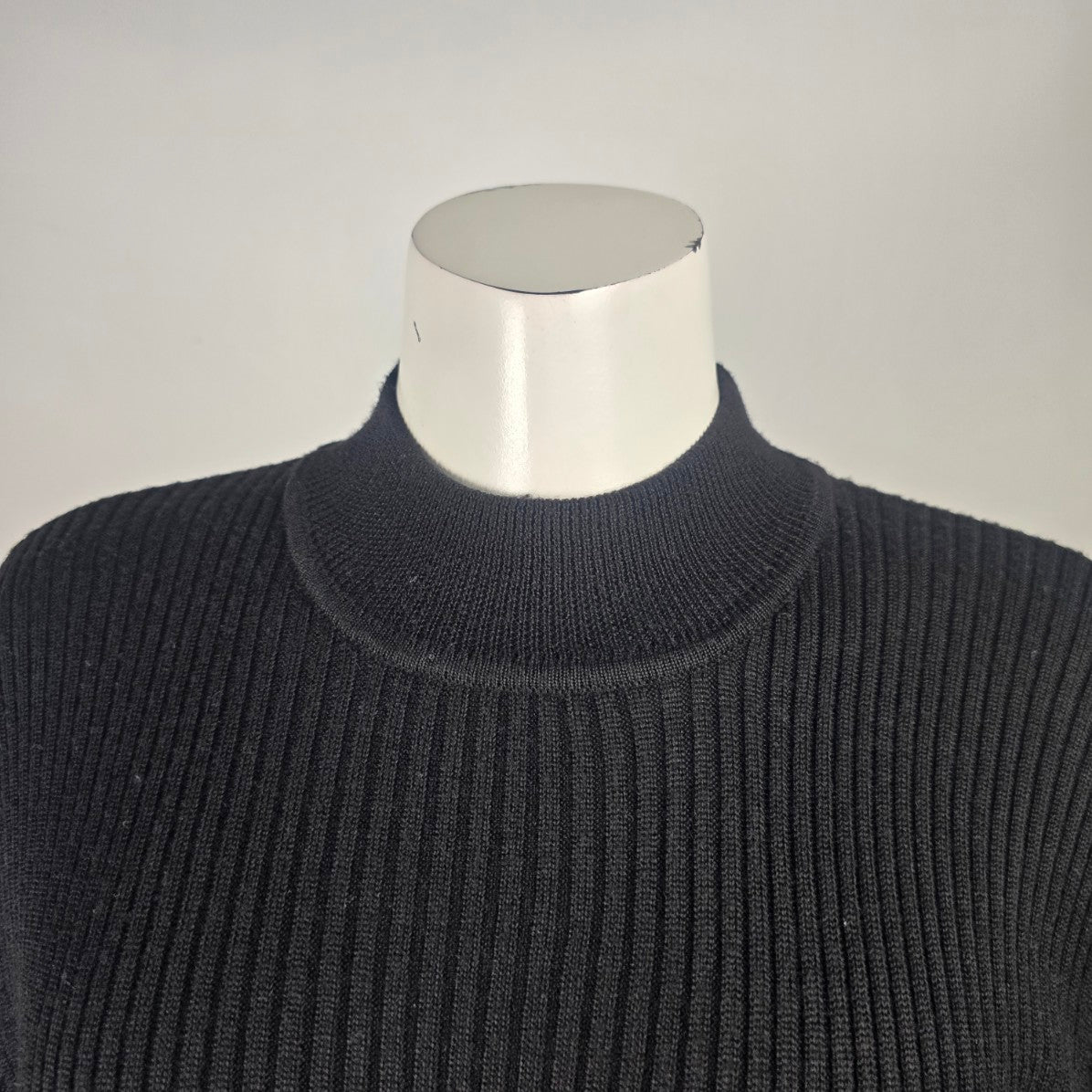 Vintage Holt Renfrew Black Wool Blend Long Sweater Dress Size M
