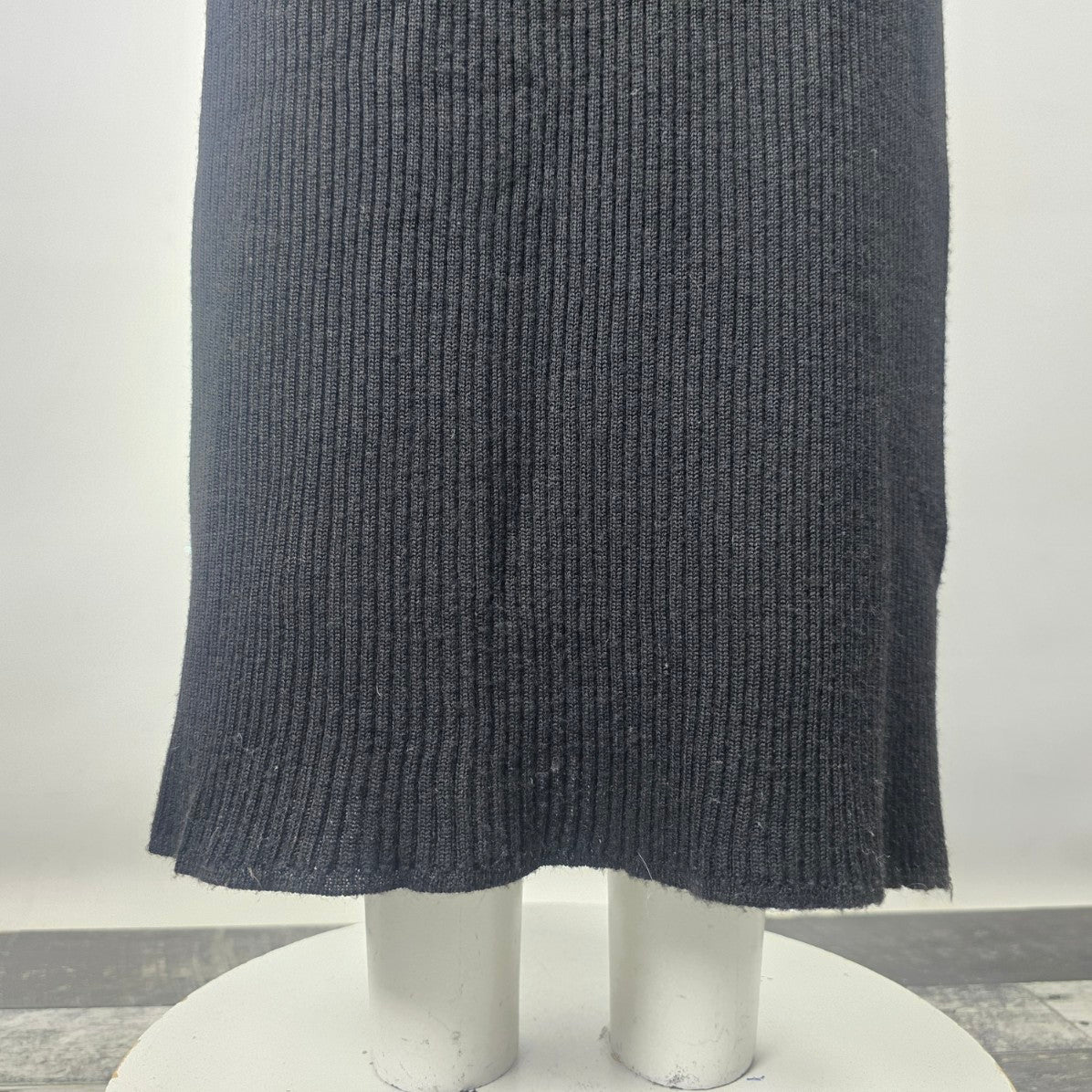 Vintage Holt Renfrew Black Wool Blend Long Sweater Dress Size M