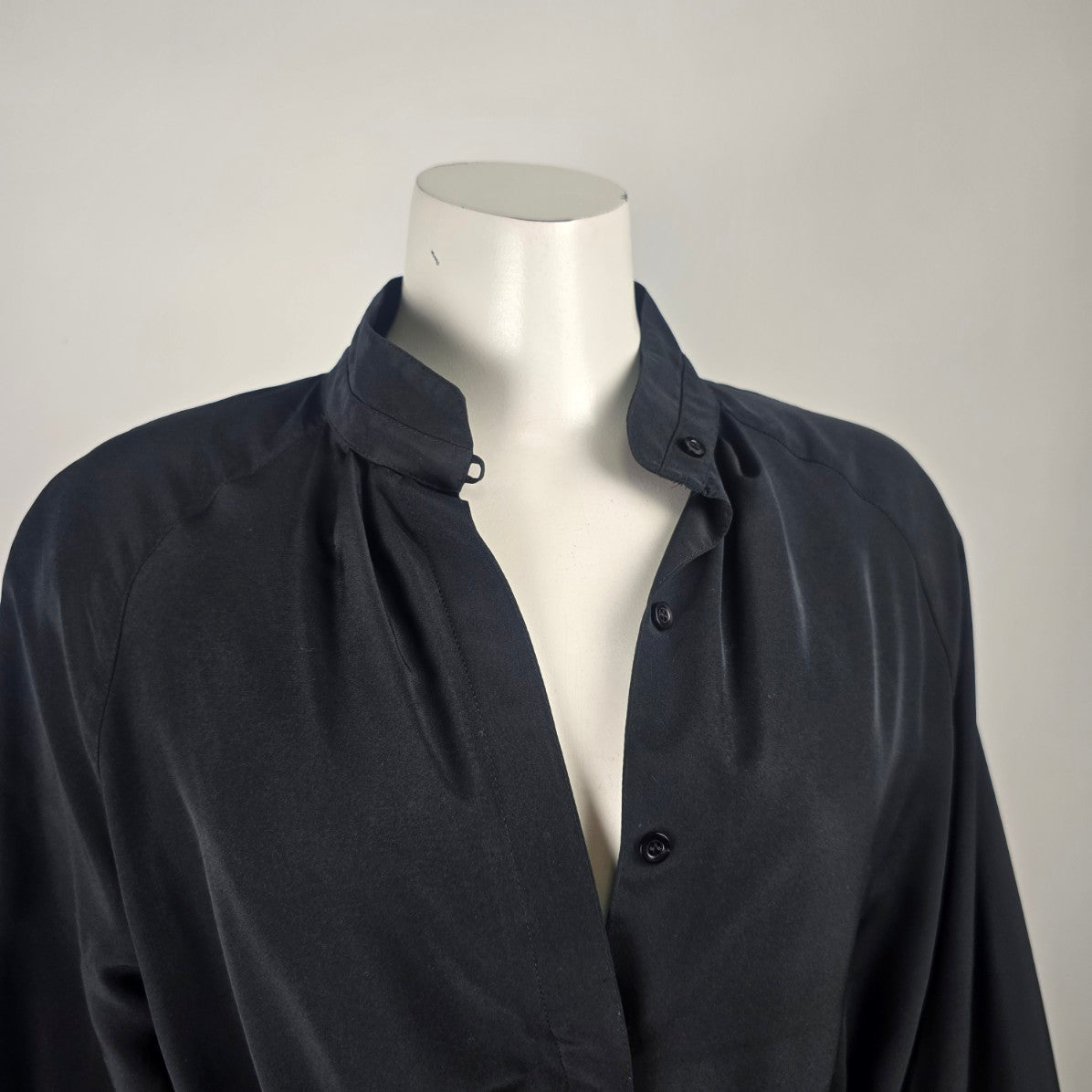 Vintage Kimberly Club The Classic Shirt Dress Black Button Up Dress Size 14