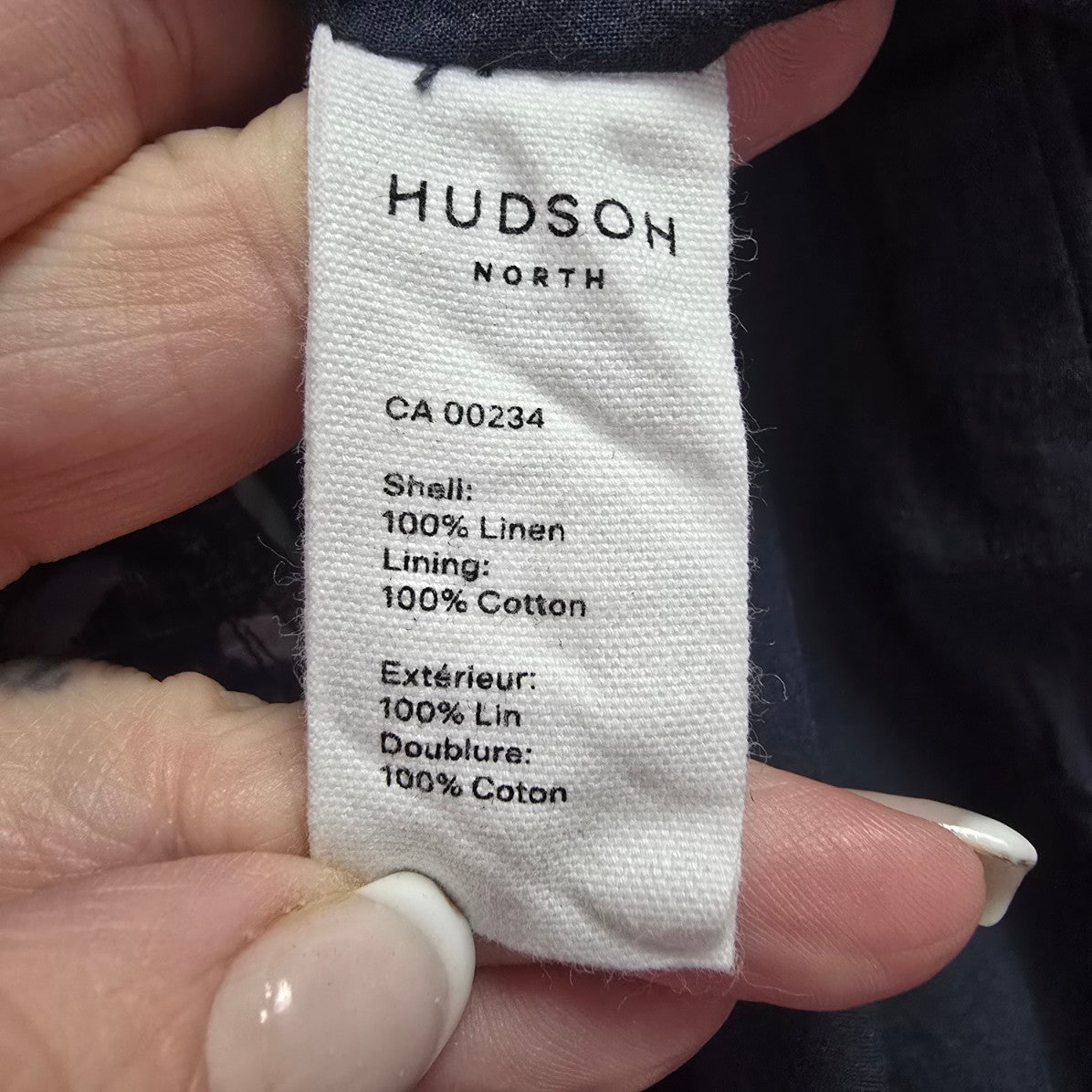 Hudson North Blue Cotton Floral Tiered Knee Length Dress Size L