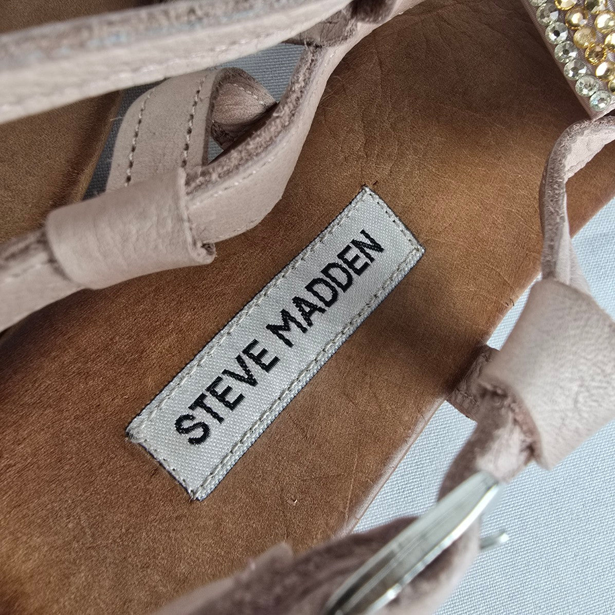 Steve Madden Pink Leather Bow Sandals Size 9