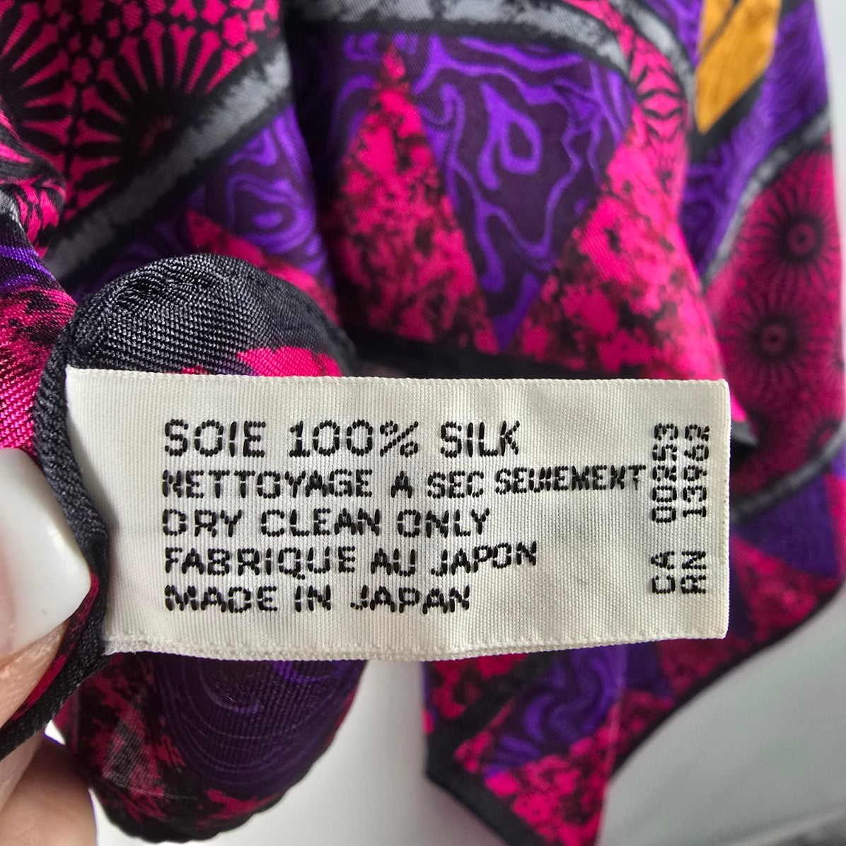 Diane von Furstenberg Purple Silk Graphic Square Scarf