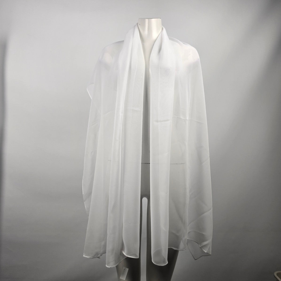 White Sheer Shawl Scarf