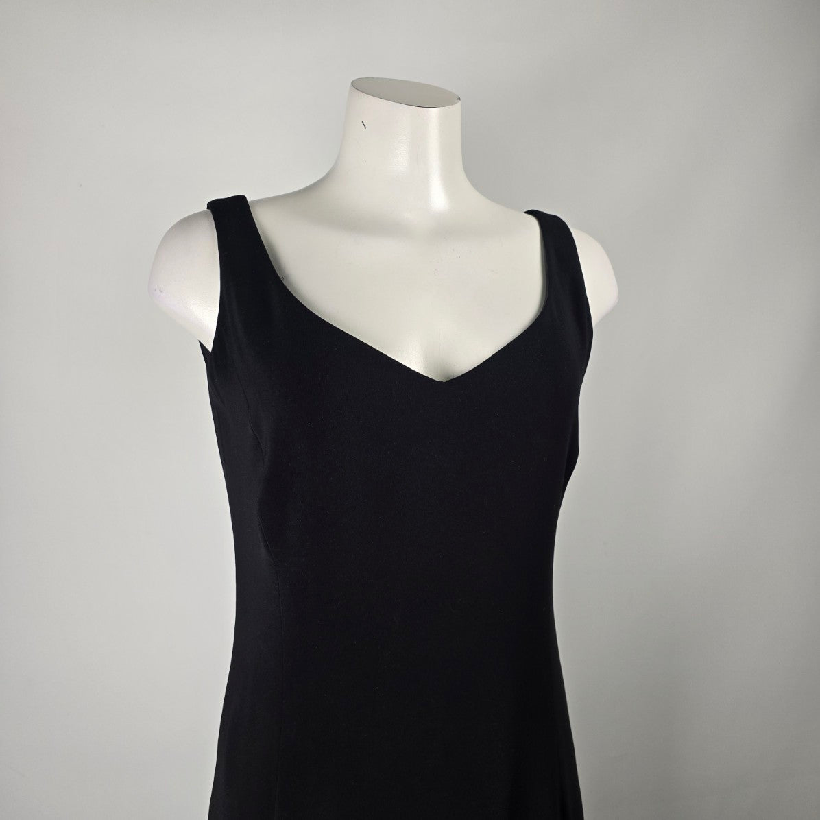 Liz Claiborne Black Sheath Midi Dress Frill Bottom Size 8