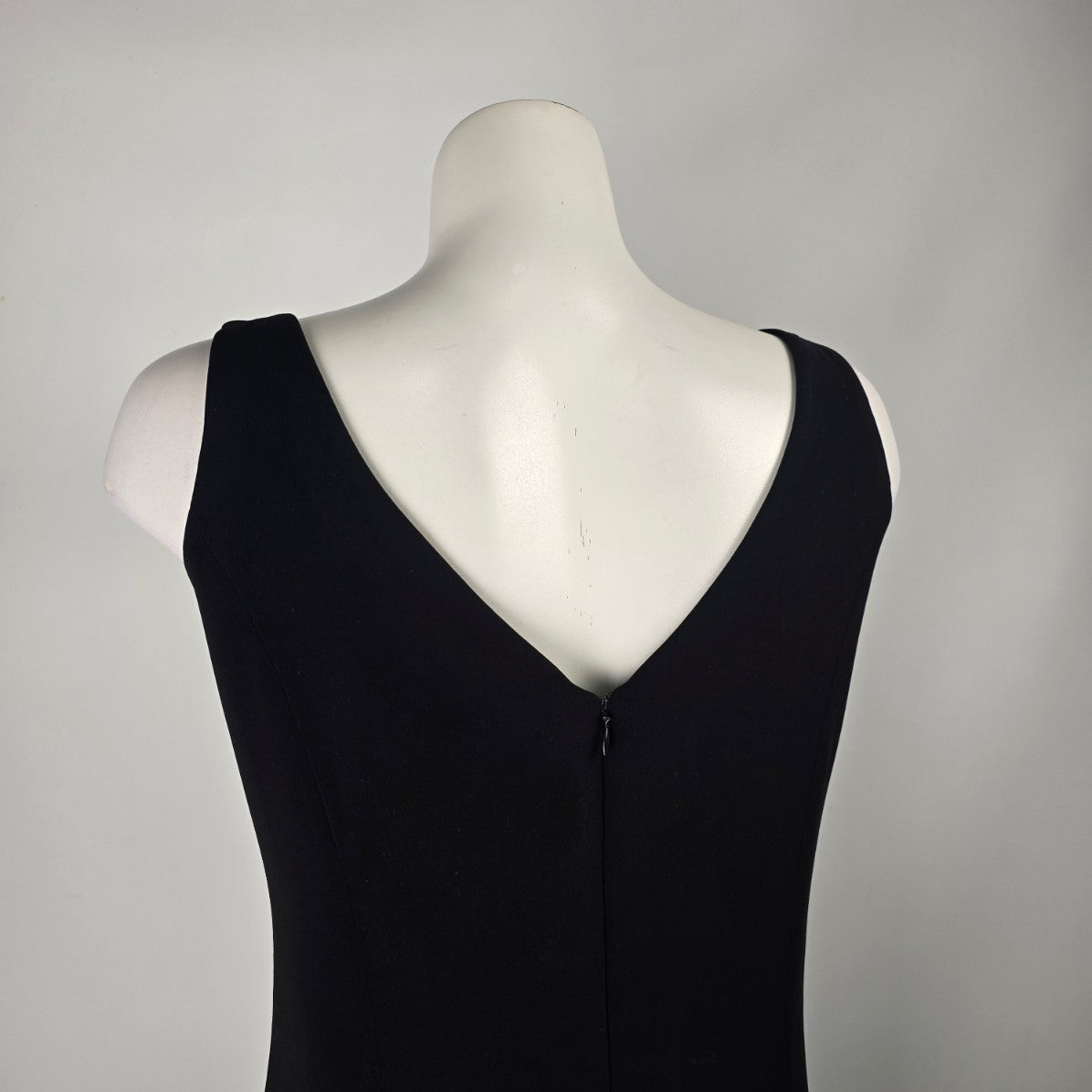 Liz Claiborne Black Sheath Midi Dress Frill Bottom Size 8