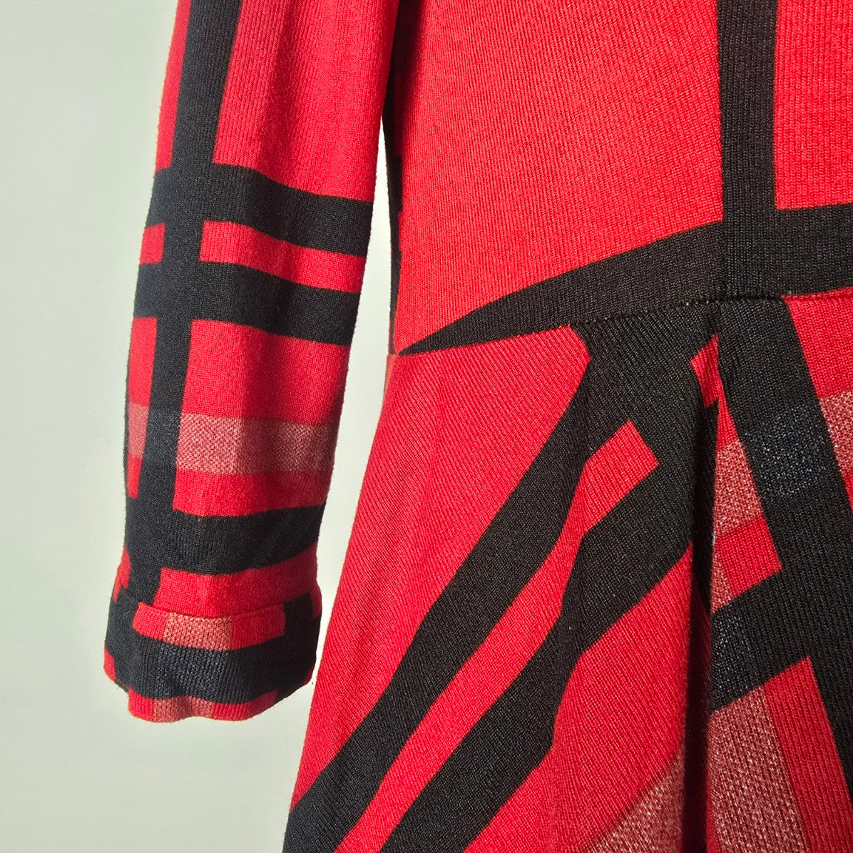 Reborn Red Plaid Fit & Flare Button Front Maxi Dress Size L-XL