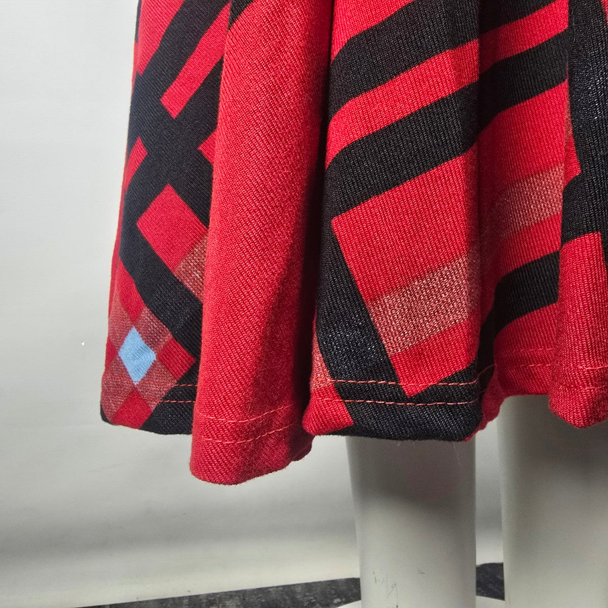 Reborn Red Plaid Fit & Flare Button Front Maxi Dress Size L-XL