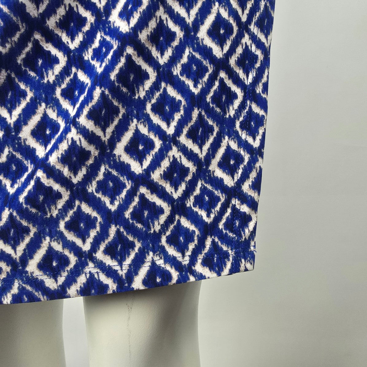 Lauren Ralph Lauren Blue Patterned Faux Wrap Dress Size 8