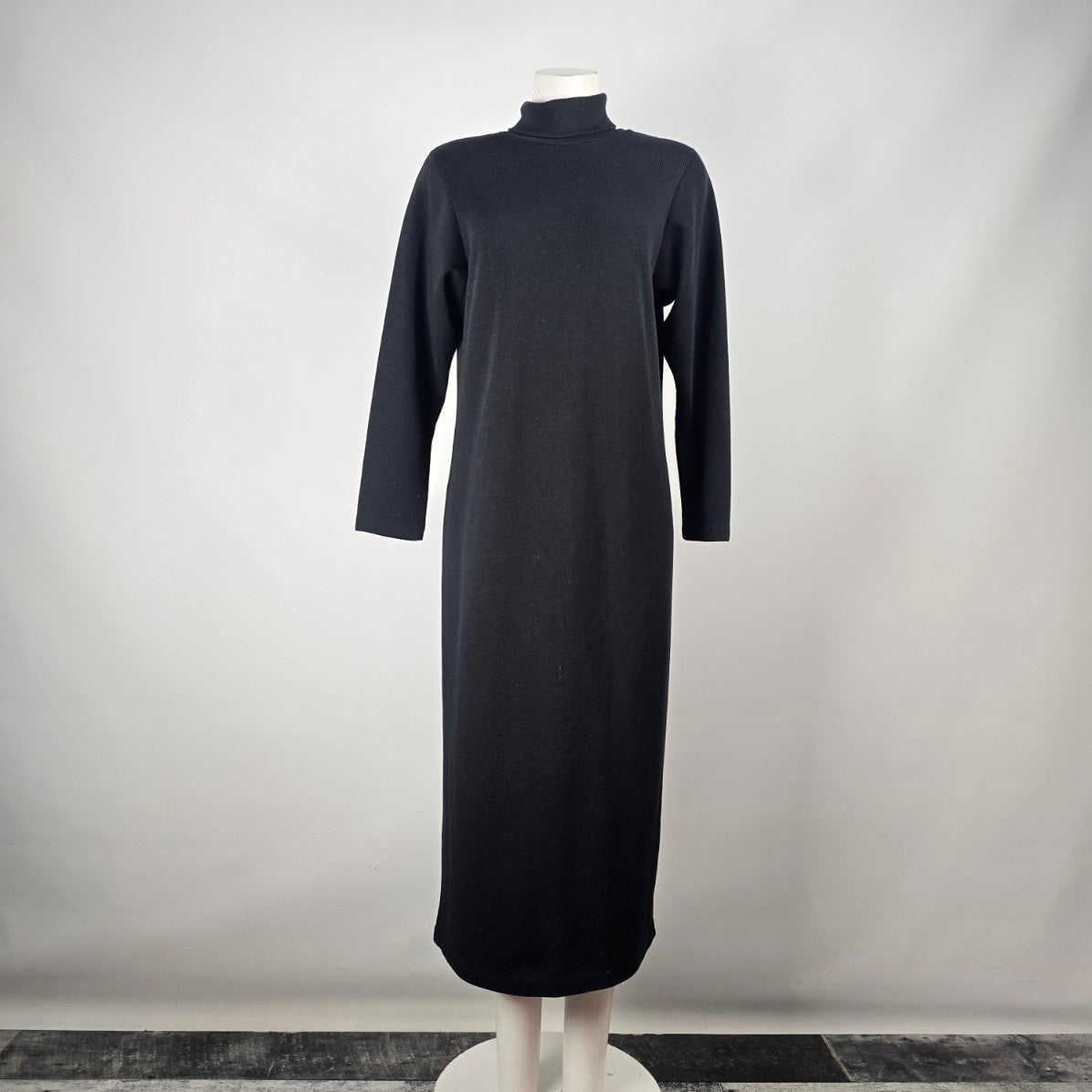 Vintage Weekender Black Long Sleeve Knit Dress Size M/L