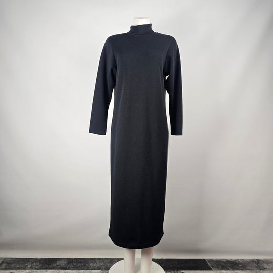 Vintage Weekender Black Long Sleeve Knit Dress Size M/L