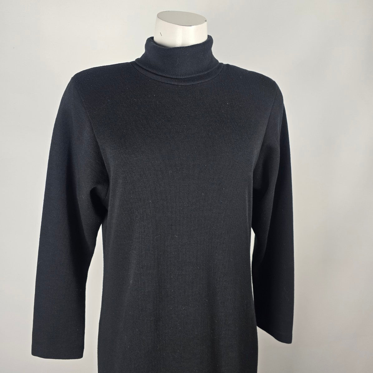 Vintage Weekender Black Long Sleeve Knit Dress Size M/L