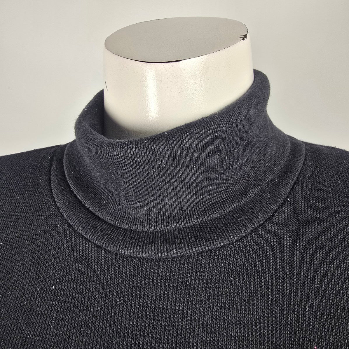 Vintage Weekender Black Long Sleeve Knit Dress Size M/L