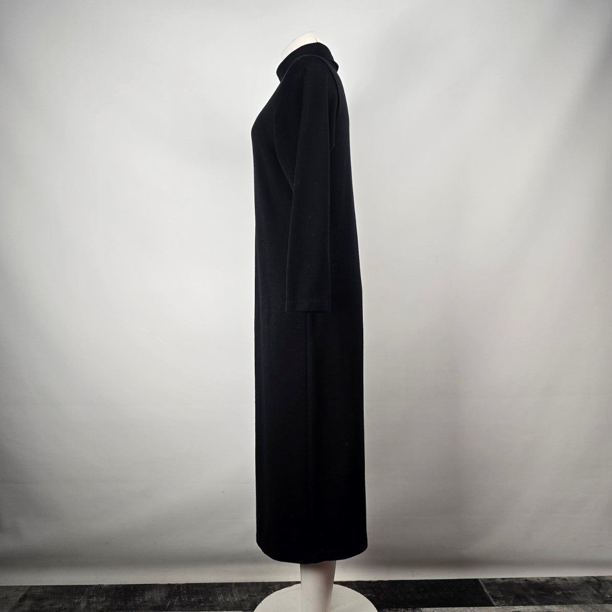 Vintage Weekender Black Long Sleeve Knit Dress Size M/L