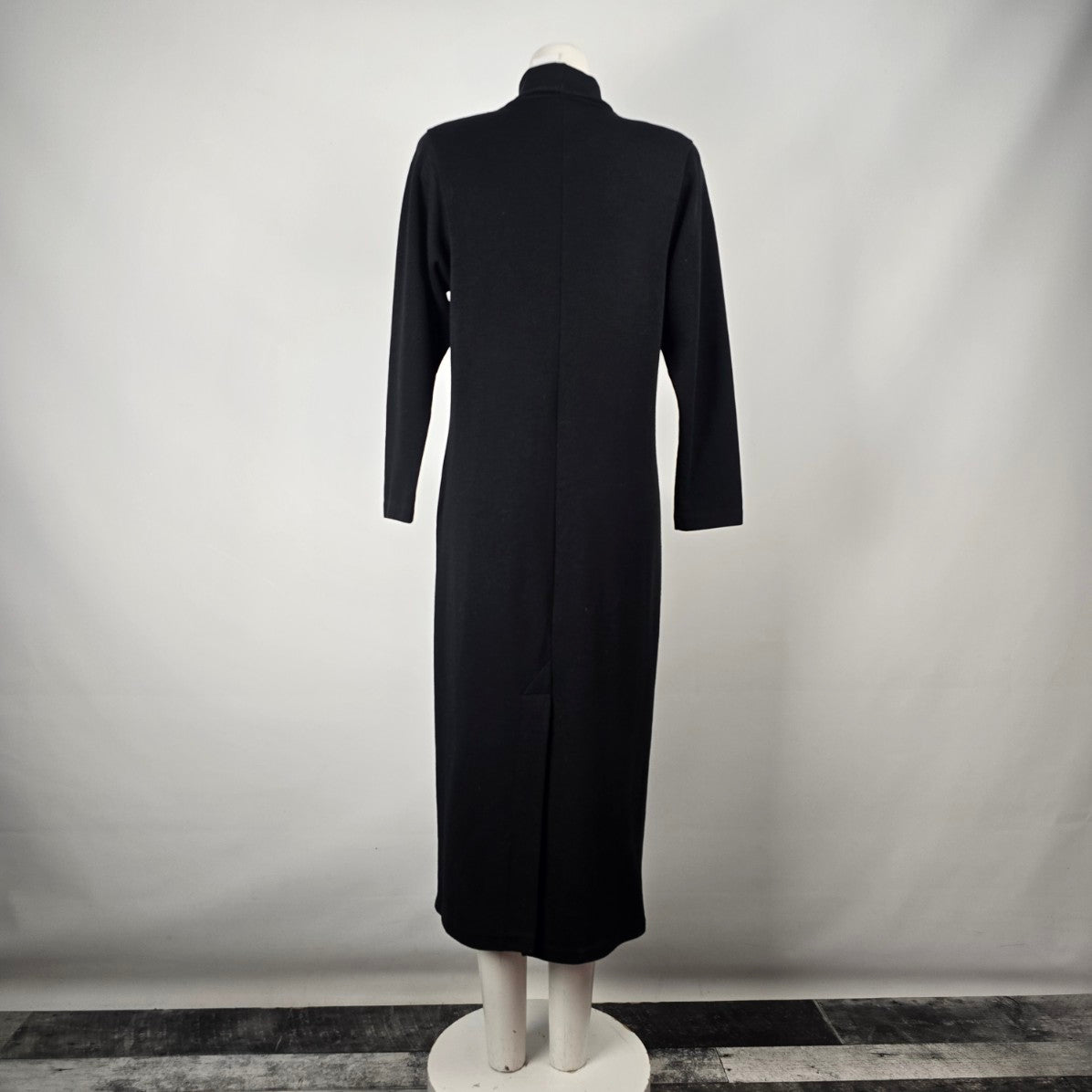 Vintage Weekender Black Long Sleeve Knit Dress Size M/L