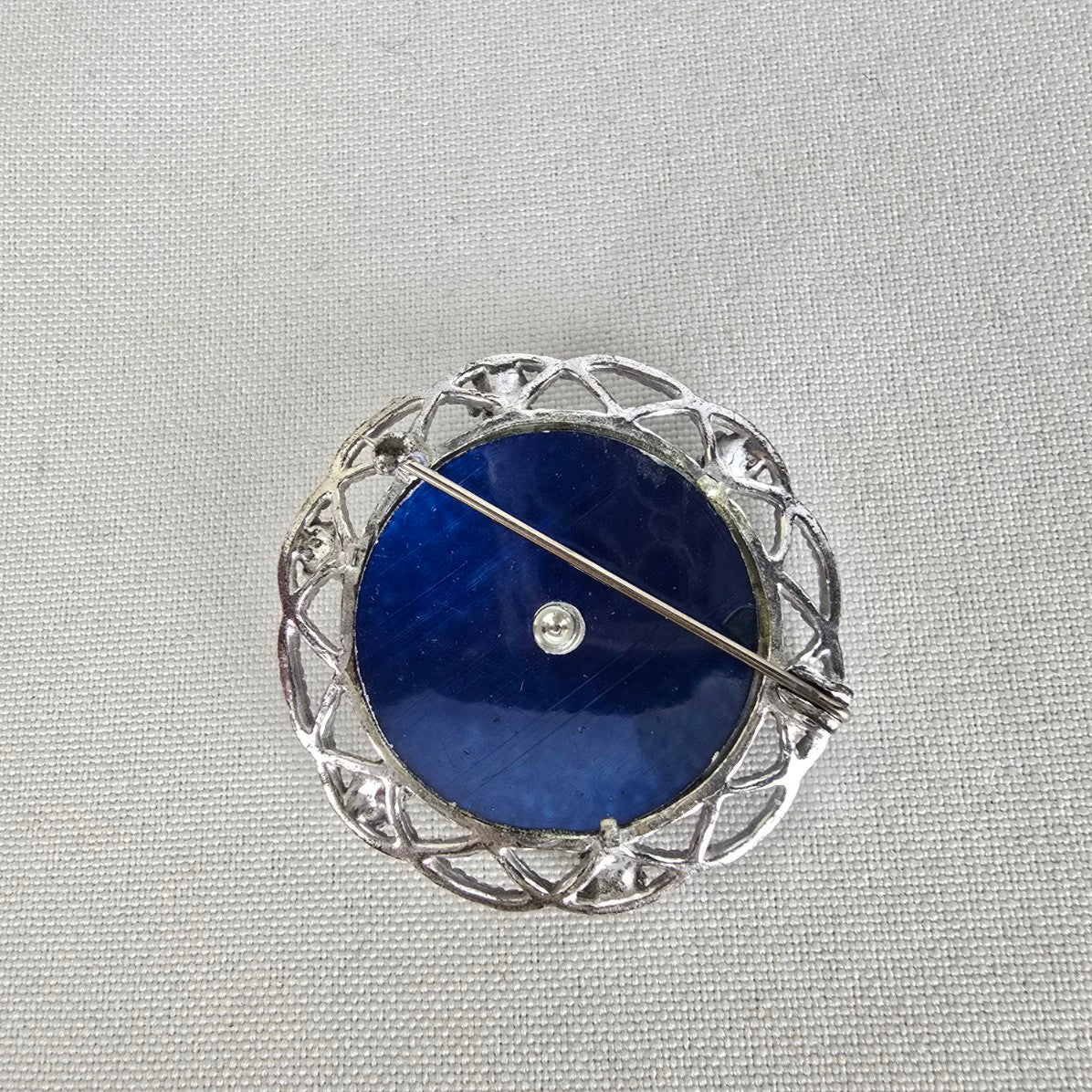 Vintage Blue & Silver Star Brooch