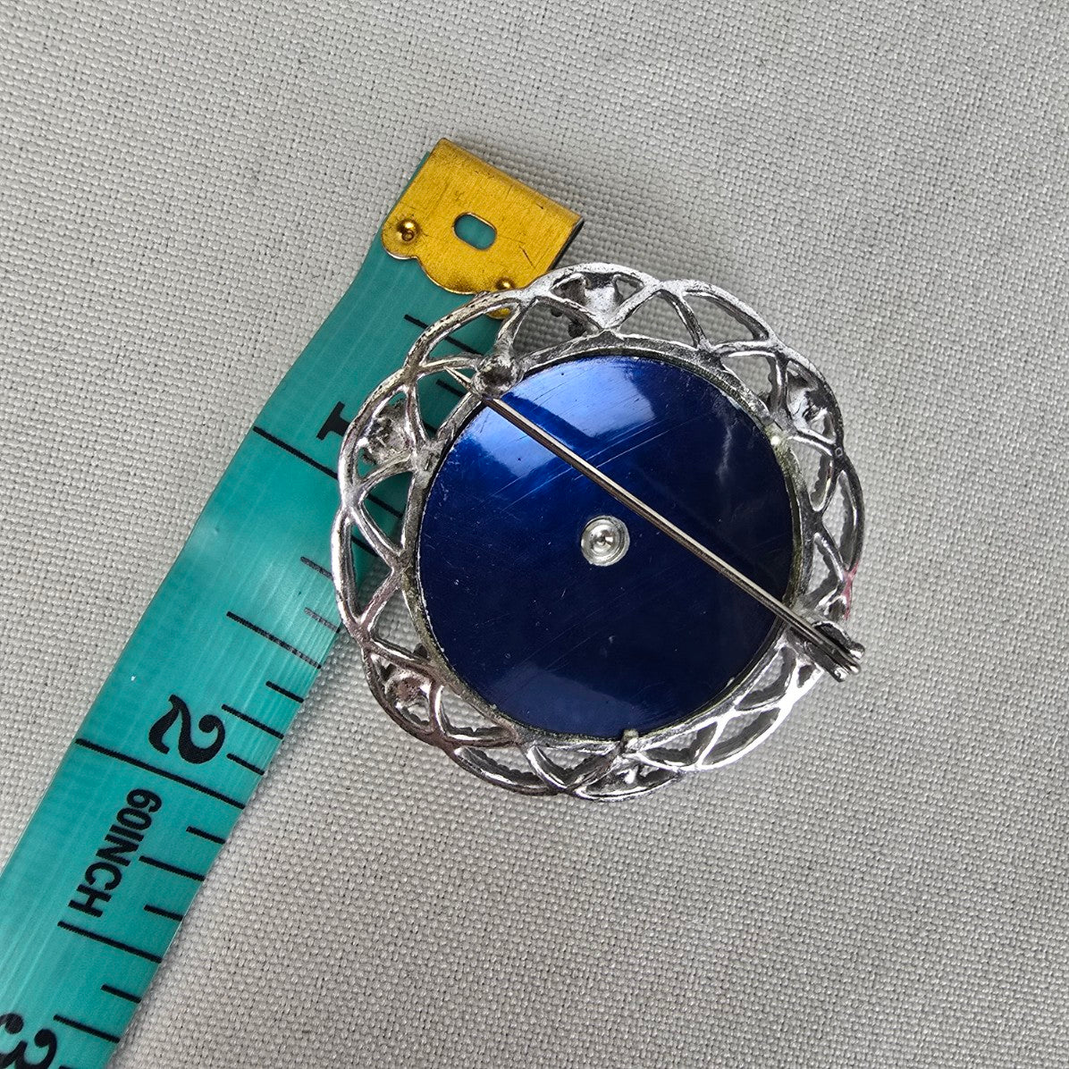 Vintage Blue & Silver Star Brooch