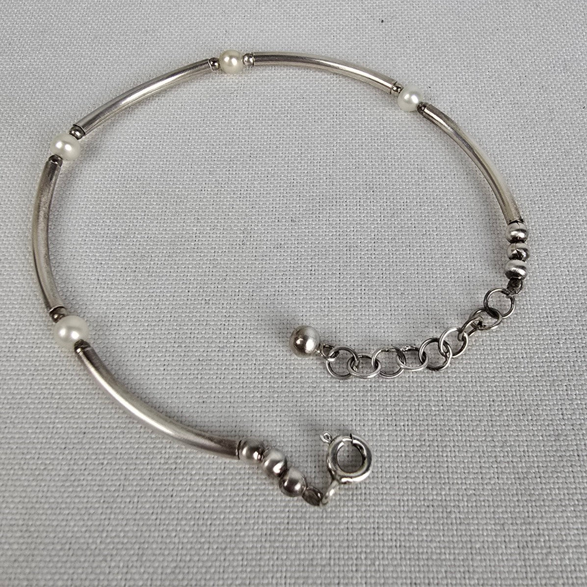 925 Sterling Silver Pearl Delicate Bracelet