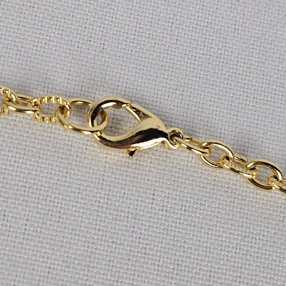 Vintage Gold Tone S Initial Faux Pearl Pendant Long Necklace