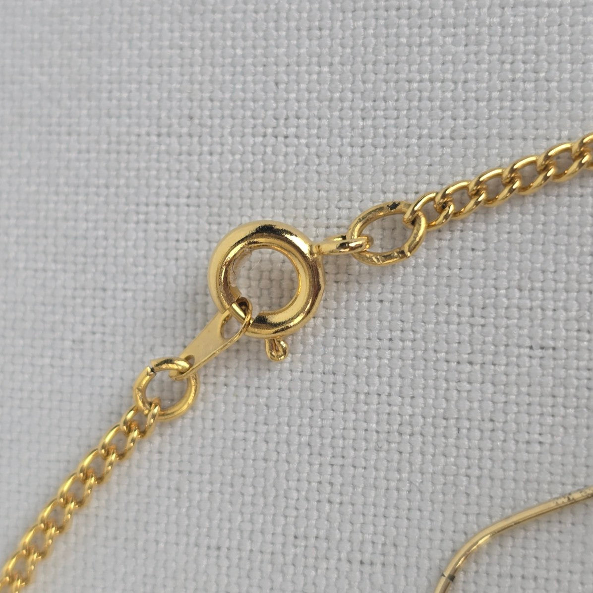 Vintage Gold Tone Black Beaded Y Necklace & Earring Set