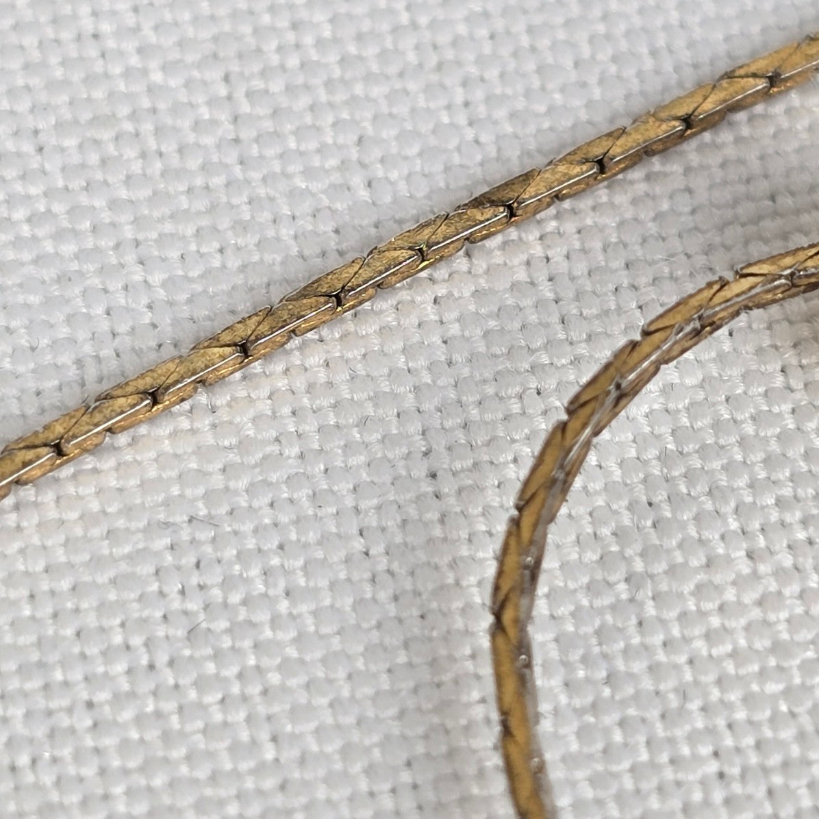 Vintage Gold Tone Beaded Chain Necklace