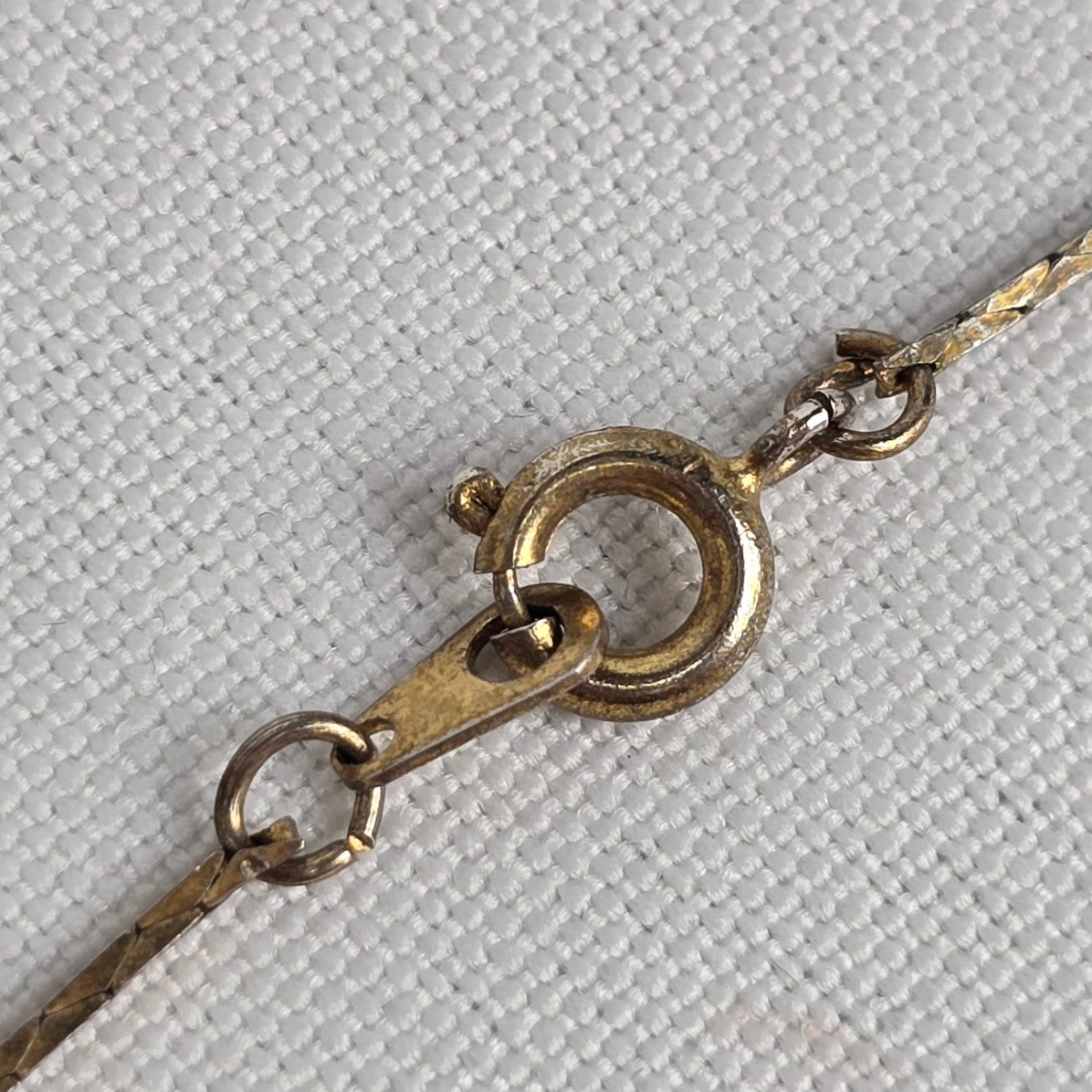 Vintage Gold Tone Beaded Chain Necklace
