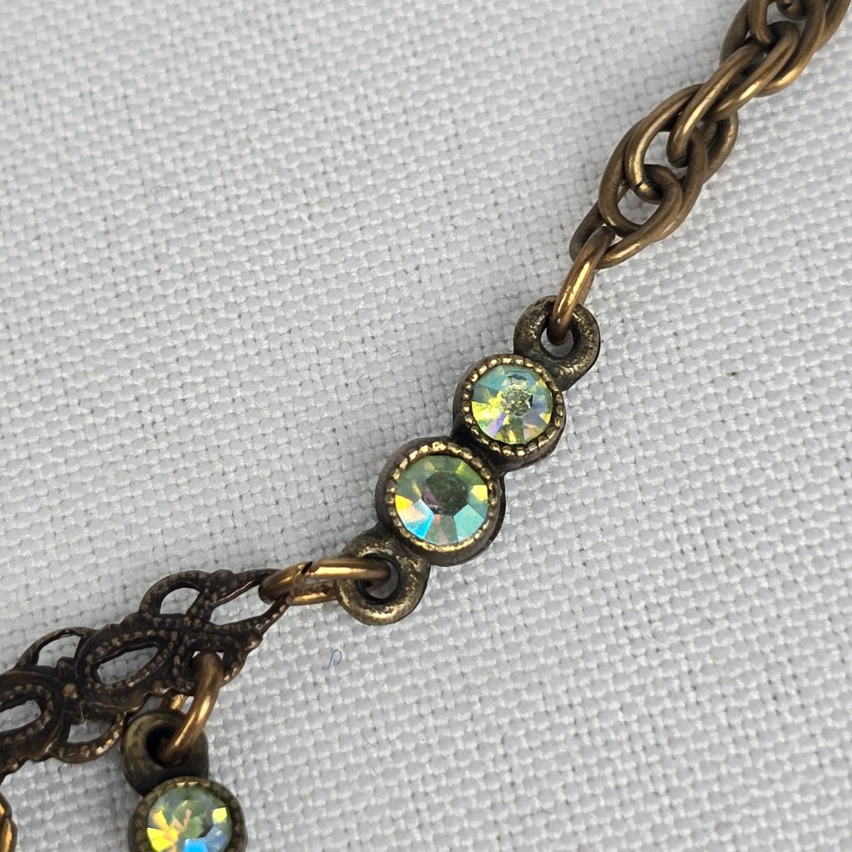 Banana Bob Bronze Elephant Rhinestone Statement Necklace
