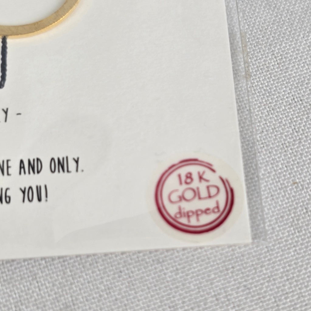 One & Only 18k Gold Dipped Circle Pendant Handmade Necklace