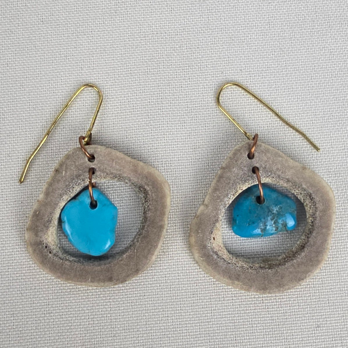 Faux Turquoises Drop Earrings