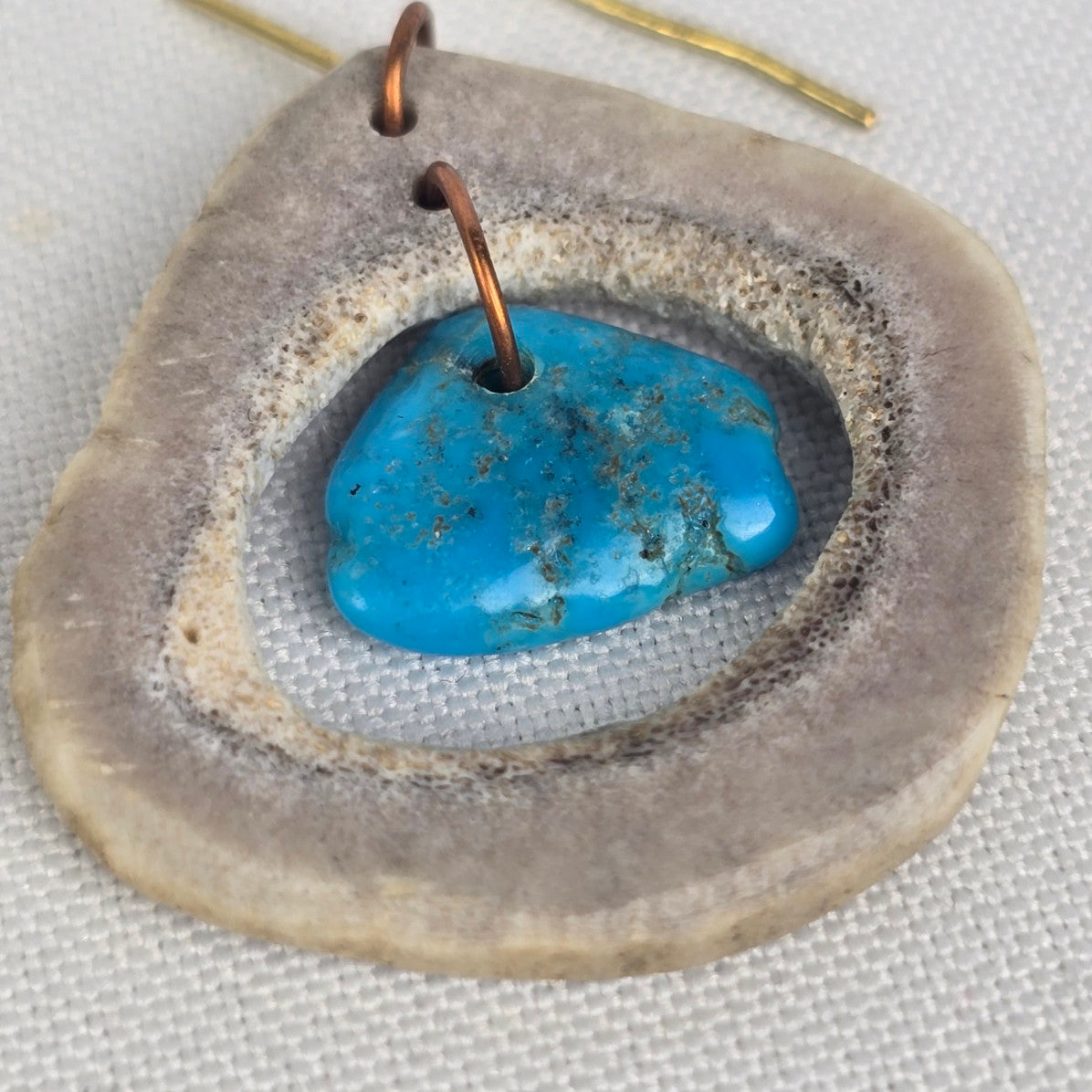 Faux Turquoises Drop Earrings