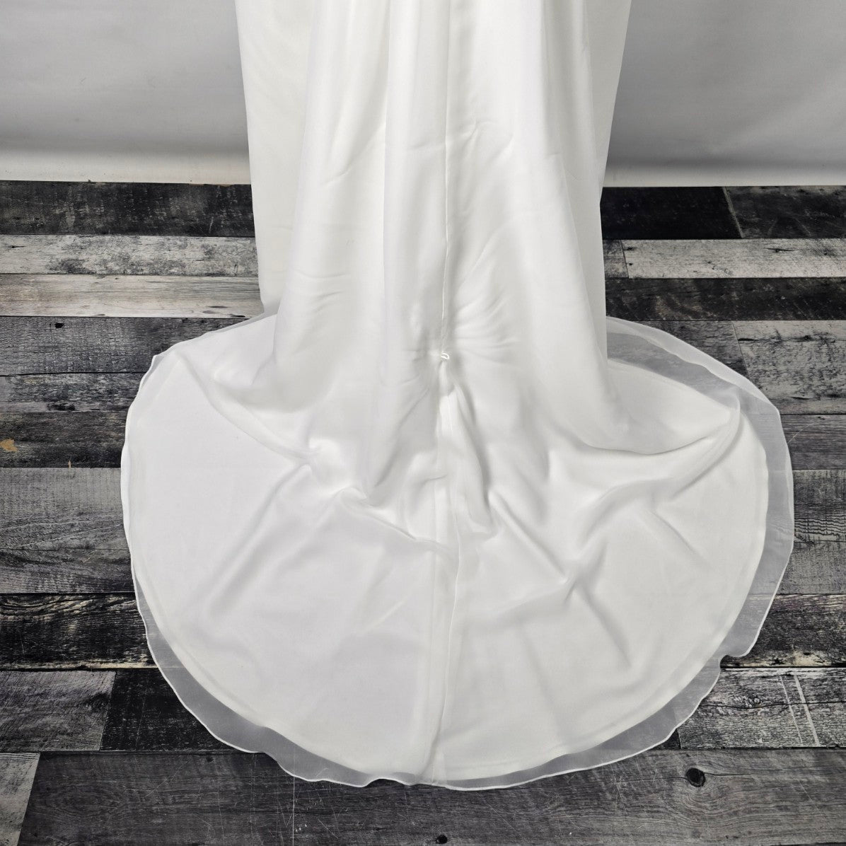 White Beaded Detail Wedding Dress Size 12
