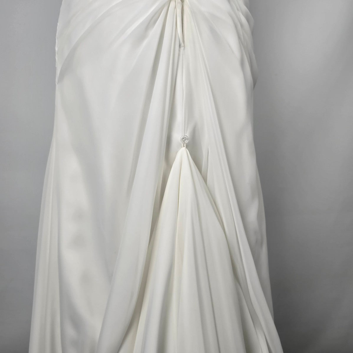 White Beaded Detail Wedding Dress Size 12