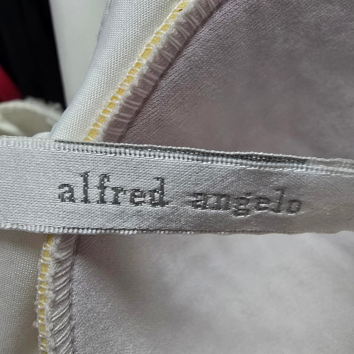 Alfred Angelo White Beaded High Low Wedding Dress Size XS