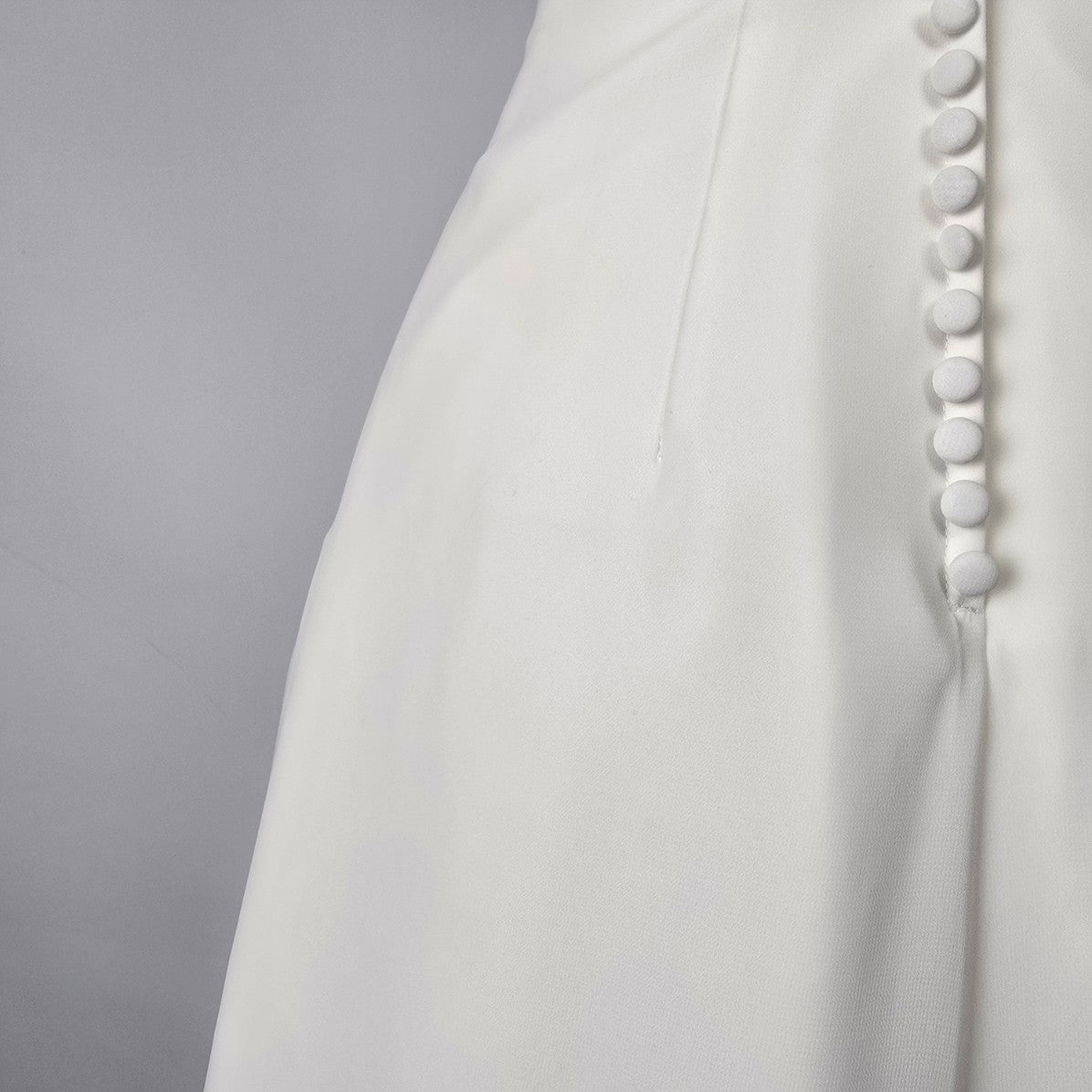 Alfred Angelo White Beaded High Low Wedding Dress Size XS