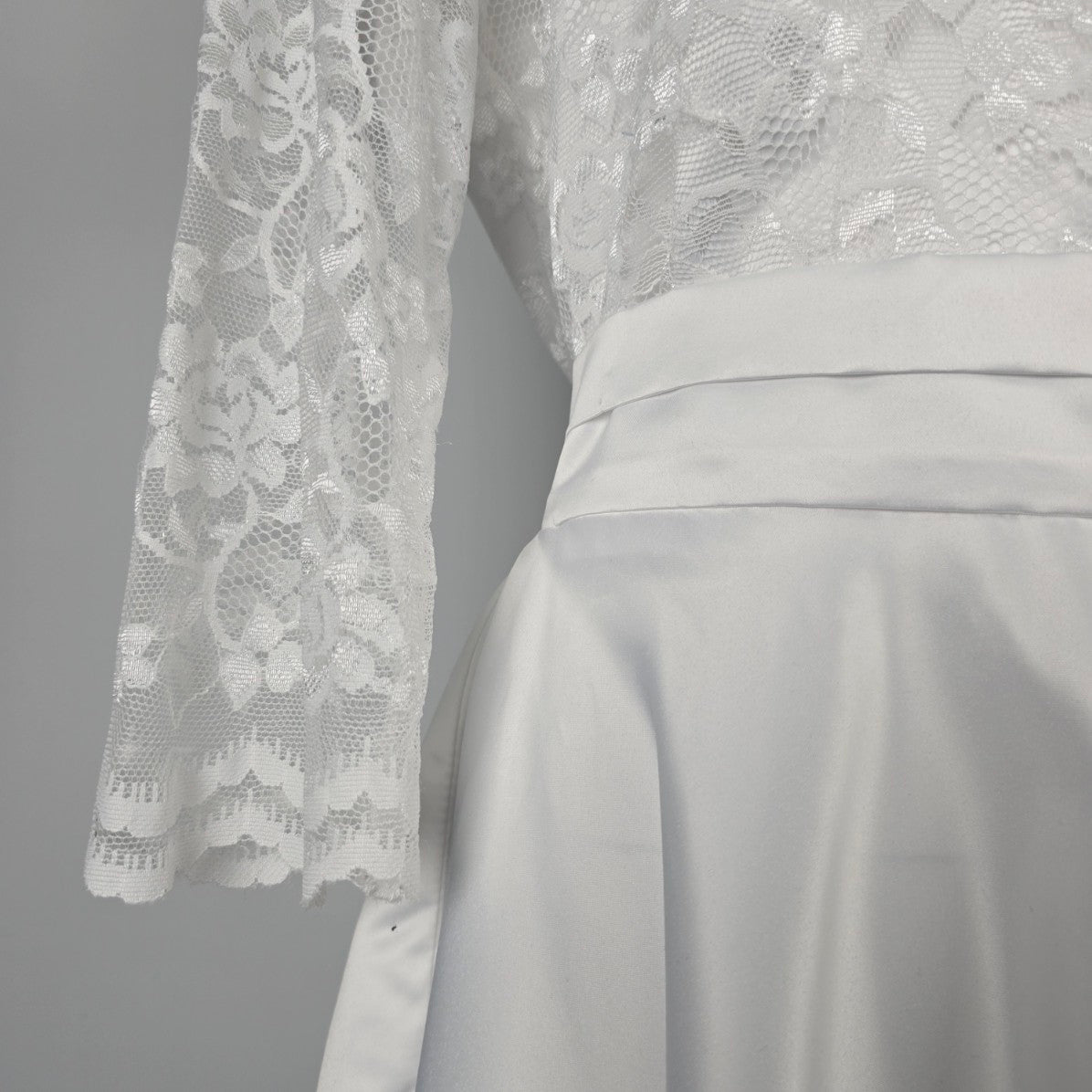 Bettie Page Heart Of Haute White Lace Fit & Flare Dress Size L