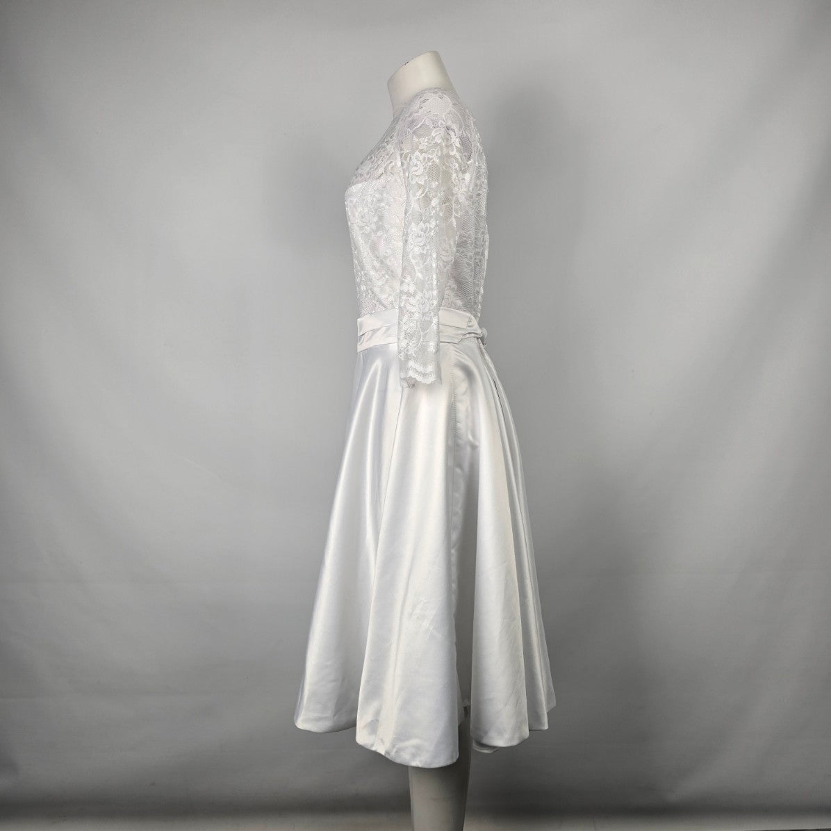 Bettie Page Heart Of Haute White Lace Fit & Flare Dress Size L