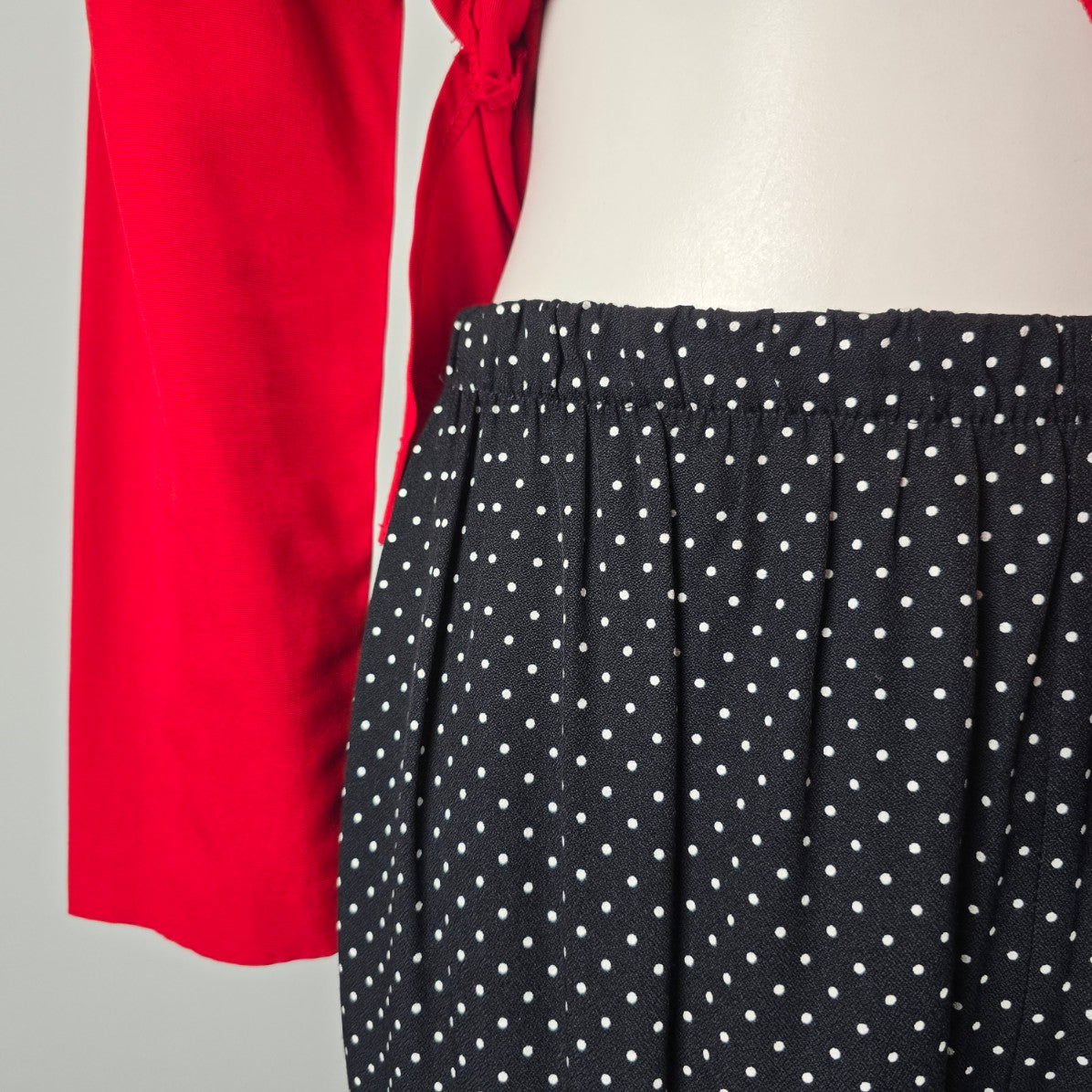 Vintage Savannah Red & Black Polka Dot Blazer & Pant Suit Size 5