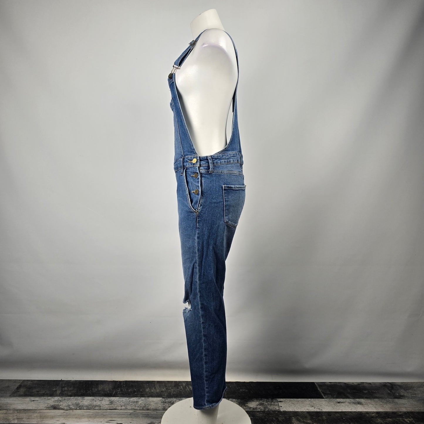 Articles Of Society Distressed Denim Overalls Size S