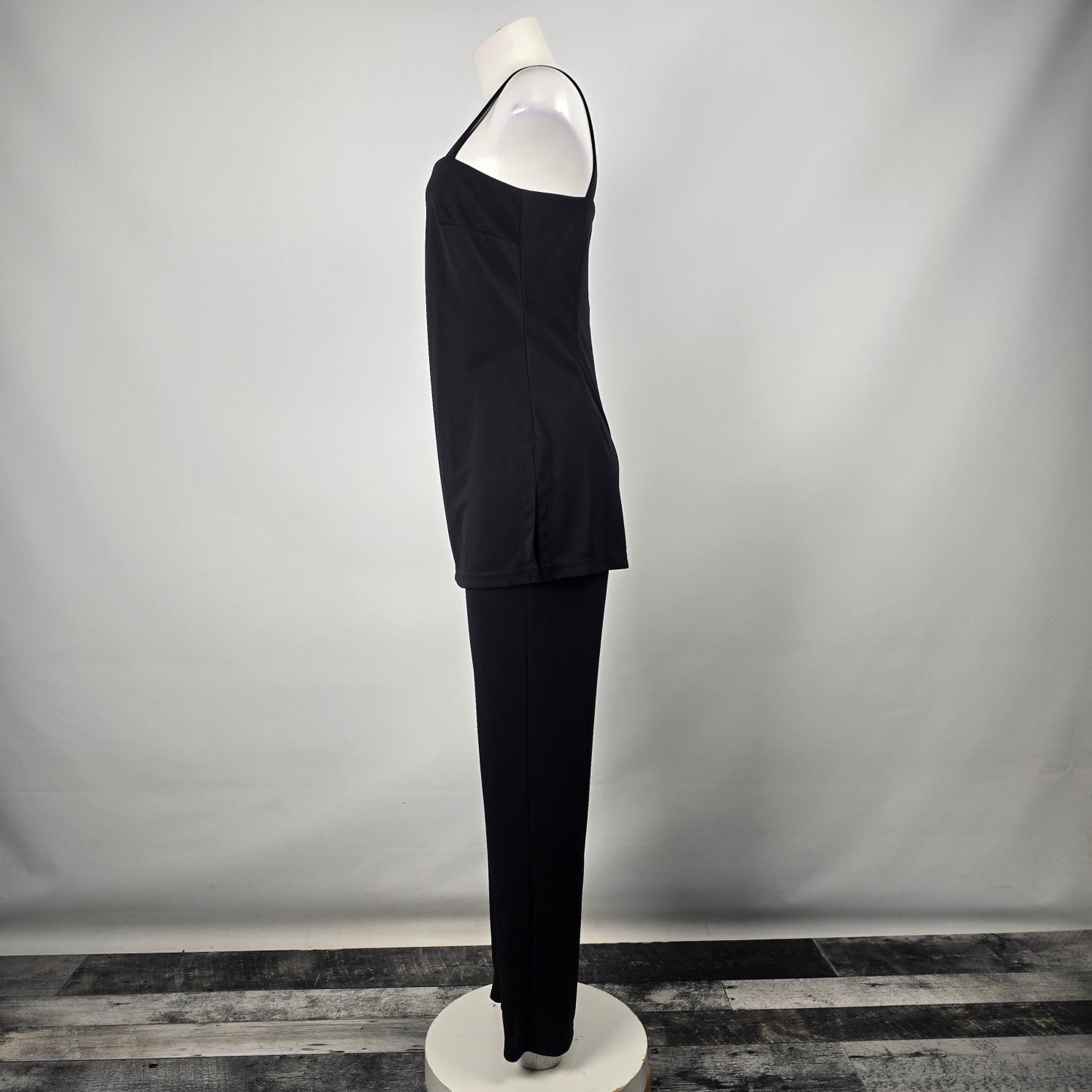 Vintage Dawn Joy Fashions Black Sleeveless Jumpsuit Size S